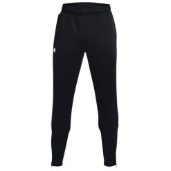 Spodnie sportowe męskie Under Armour Terry. Czarne spodnie treningowe długie Under Armour, m, bez wzorów, z dresówki. Za 384.00 zł.