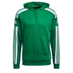 Bluza piłkarska męska adidas Squadra 21 Hoodie. Białe bluzy Adidas, m, bez wzorów, bez kaptura. Za 154.00 zł.