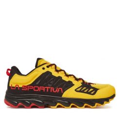 Buty do biegania La Sportiva. Żółte buty do biegania La Sportiva, bez wzorów, bez zapięcia, do biegania. Za 529.99 zł.