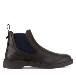 Sztyblety MEXX. Brązowe botki sznurowane Mexx, bez wzorów, bez obcasa, bez zapięcia. Za 349.99 zł.