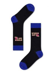 Happy Socks Skarpety "Ruby" w kolorze niebiesko-czarnym rozmiar: 35-38. Czarne skarpety Happy Socks, bez wzorów, prążkowane. Za 39.45 zł.