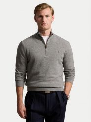 Polo Ralph Lauren Sweter 710876756009 Szary Regular Fit. Szare swetry rozpinane Polo Ralph Lauren, m, bez wzorów, z wełny, bez kołnierzyka, bez ramiączek. Za 1,099.00 zł.