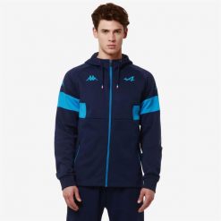 Bluza z kapturem i zamkiem błyskawicznym Alpine F1 Adorfeo. Niebieskie bluzy z kapturem Kappa, na zimę, l, bez wzorów, z bawełny, z kapturem. Za 274.65 zł.