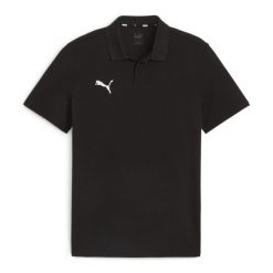 Koszulka sportowa męska Puma Team Goal Casuals. Czarne t-shirty sportowe Puma, bez wzorów, z bawełny, bez ramiączek, do piłki nożnej. Za 89.09 zł.