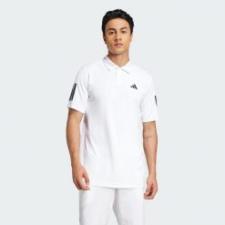 Koszulka Club Tennis 3-Stripes Polo. Czarne koszulki polo Adidas, xl, bez wzorów, z materiału, bez kołnierzyka, bez ramiączek. Za 199.00 zł.