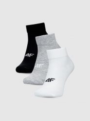 4F Skarpetki casual za kostkę (3-pack) męskie - multikolor 43-46. Skarpety 4F, bez wzorów, z bawełny. Za 49.99 zł.