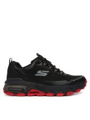 Skechers Trekkingi MAX PROTECT PROMOTE 237669/BKRD Czarny. Czarne buty trekkingowe Skechers, bez wzorów, ze skóry, bez zapięcia. Za 479.99 zł.
