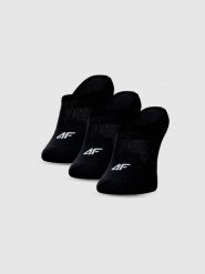 4F Skarpetki casual stopki (3-pack) męskie - czarne 43-46. Czarne skarpety 4F, bez wzorów, z bawełny. Za 44.99 zł.