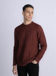 Petrol Industries Sweter M-3030-KWR250 Brązowy Regular Fit. Brązowe swetry rozpinane Petrol Industries, m, bez wzorów, z syntetyku, bez kołnierzyka, bez ramiączek. Za 229.99 zł.