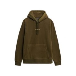 Polarowa bluza z kapturem z mikro logo Superdry. Zielone bluzy z kapturem Superdry, l, bez wzorów, z polaru, z kapturem. Za 358.95 zł.