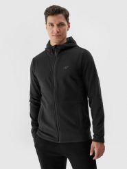 4F Polar z kapturem regular męski - czarny 3XL. Czarne bluzy z polaru 4F, na zimę, m, bez wzorów, z dzianiny, z kapturem. Za 149.99 zł.