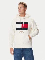 Tommy Hilfiger Bluza Gifting Flag MW0MW45189 Kremowy Regular Fit. Białe bluzy Tommy Hilfiger, m, bez wzorów, z bawełny, bez kaptura. Za 569.99 zł.
