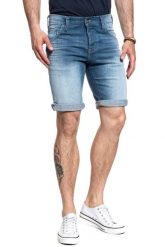 SPODENKI MĘSKIE MUSTANG 5 Pocket Short DENIM BLUE 1007108 5000 783. Niebieskie szorty Mustang, m, bez wzorów, z denimu. W wyprzedaży za 69.99 zł.