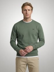 McGregor Sweter w kolorze oliwkowym rozmiar: S. Zielone swetry nierozpinane McGregor, s, bez wzorów, z bawełny, bez kołnierzyka, bez ramiączek. Za 199.95 zł.