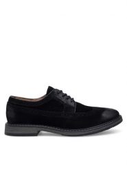 Gino Rossi Półbuty ADAMO-01 MI08 Czarny. Czarne eleganckie półbuty Gino Rossi, bez wzorów, ze skóry, bez obcasa, bez zapięcia. Za 223.99 zł.