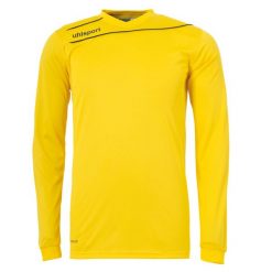 Jersey Uhlsport Stream 3.0 manches longues. Czarne bluzki z długim rękawem Uhlsport, s, bez wzorów, z jersey, bez kołnierzyka, bez ramiączek. W wyprzedaży za 70.50 zł.