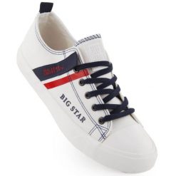 Trampki Big Star LL174005 białe. Białe trampki m, bez wzorów, bez zapięcia. W wyprzedaży za 228.61 zł.