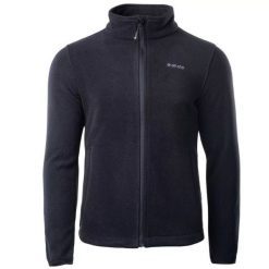 Polar męski Hi-Tec Henis - czarny, Rozmiar L. Czarne bluzy z polaru Hi-tec, l, bez wzorów, z materiału, bez kaptura. Za 104.99 zł.