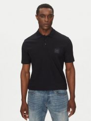Armani Exchange Polo XM000356 AF12758 UB101 Granatowy Regular Fit. Niebieskie koszulki polo Armani Exchange, l, bez wzorów, z bawełny, bez kołnierzyka, bez ramiączek. Za 269.99 zł.