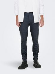 Only & Sons Chinosy 22022911 Niebieski Tapered Fit. Niebieskie eleganckie spodnie Only & Sons, m, z syntetyku. Za 129.99 zł.