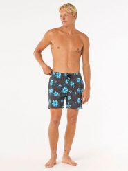 Rip Curl Szorty kąpielowe "Surf Revival Floral Volley" w kolorze szaro-niebieskim rozmiar: L. Niebieskie kąpielówki Rip Curl, l, bez wzorów, z materiału. Za 122.96 zł.