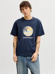 Jack & Jones Koszulka "Perry" w kolorze granatowym rozmiar: S. Niebieskie bezrękawniki Jack & Jones, s, bez wzorów, z bawełny, bez kołnierzyka, bez ramiączek. Za 41.88 zł.
