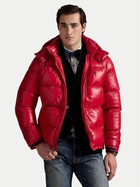 Polo Ralph Lauren Kurtka puchowa 710968281004 Czerwony Regular Fit. Czerwone kurtki Polo Ralph Lauren, m, bez wzorów, z puchu, bez kaptura. Za 2,299.00 zł.