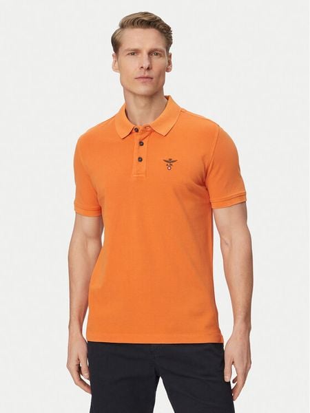 Aeronautica Militare Polo 261PO1925UP00406 Pomarańczowy jasny Regular Fit. Brązowe koszulki polo Aeronautica Militare, l, bez wzorów, z bawełny, bez kołnierzyka, bez ramiączek. Za 459.99 zł.