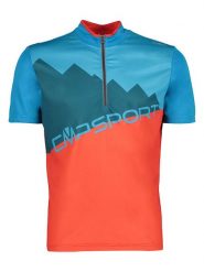 CMP Koszulka kolarska w kolorze pomarańczowo-morskim rozmiar: 46. Pomarańczowe t-shirty sportowe CMP, bez wzorów, z materiału, bez ramiączek, rowerowe. Za 101.70 zł.