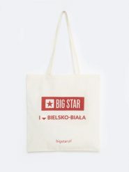 Torba bawełniana bielsko-biała 102. Białe torby na ramię BIG STAR, z aplikacjami, z bawełny, na ramię, z nadrukiem, bez dodatków. Za 4.99 zł.