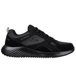 Buty do chodzenia męskie Skechers Bounderrivato. Czarne buty sportowe casual Skechers, bez wzorów, z gumy, bez zapięcia. Za 427.00 zł.