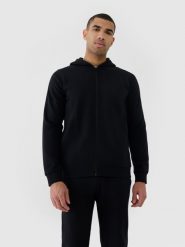 4F Bluza dresowa rozpinana z kapturem męska - czarna S. Czarne bluzy z kapturem 4F, m, bez wzorów, z bawełny, z kapturem. W wyprzedaży za 129.99 zł.
