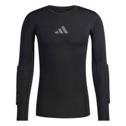 Adidas Sport T-Shirt Gk Pad Ls M Dorośli. Czarne odzież kompresyjna Adidas, m, bez wzorów, z dzianiny, na fitness i siłownię. Za 170.99 zł.