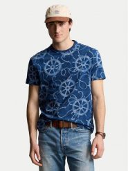 Polo Ralph Lauren T-Shirt 710941548001 Niebieski Classic Fit. Niebieskie koszulki polo Polo Ralph Lauren, l, bez wzorów, z bawełny, bez kołnierzyka, bez ramiączek. Za 229.99 zł.