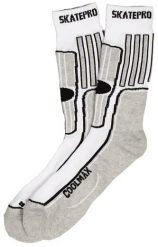 Odzież Skarpety unisex SkatePro Coolmax Inline Skarpety 2-Pak - Biały - 37-39. Biała skarpety SKATEPRO, bez wzorów, z bawełny. Za 124.99 zł.