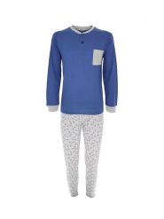 COTONELLA Piżama w kolorze niebiesko-jasnoszarym rozmiar: XL. Niebieskie piżamy COTONELLA, xl, bez wzorów, bez ramiączek. Za 100.99 zł.