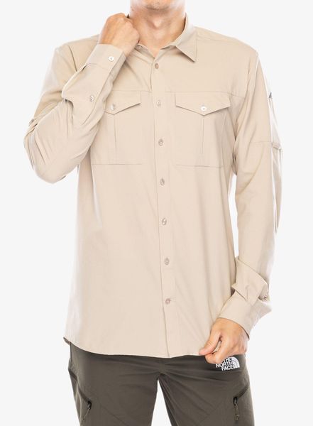Koszula turystyczna męska Vaude Rosemoor LS Shirt II. Brązowe koszule Vaude, m, bez wzorów, z poliesteru, bez kołnierzyka, bez ramiączek. Za 340.30 zł.