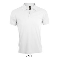 Polo Sol's Prime. Białe koszulki polo SOL'S, m, bez wzorów, z bawełny, bez kołnierzyka, bez ramiączek. Za 133.50 zł.