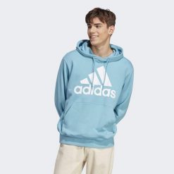 Bluza męska adidas Essentials French Terry Big Logo Hoodie. Brązowe bluzy Adidas, l, bez wzorów, bez kaptura. Za 199.00 zł.