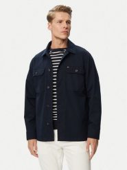 Tommy Hilfiger Kurtka przejściowa Blend MW0MW43471 Granatowy Regular Fit. Niebieskie kurtki Tommy Hilfiger, m, bez wzorów, z bawełny, bez kaptura. Za 649.99 zł.