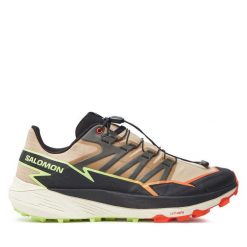 Buty do biegania Salomon. Brązowe buty do biegania Salomon, bez wzorów, bez zapięcia, do biegania. Za 419.99 zł.