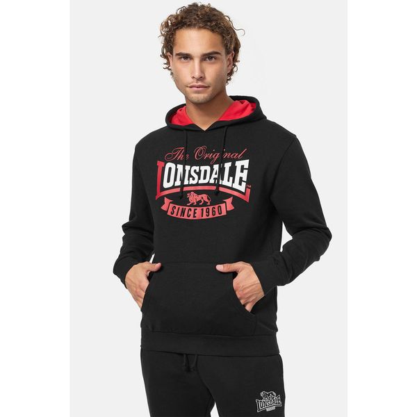 Bluza z kapturem Lonsdale Stotfield. Czarne bluzy Lonsdale, m, bez wzorów, z kapturem. Za 268.00 zł.