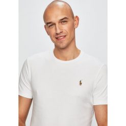 Polo Ralph Lauren - T-shirt. Białe koszulki polo Polo Ralph Lauren, l, bez wzorów, z dzianiny, bez kołnierzyka, bez ramiączek. W wyprzedaży za 259.90 zł.