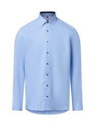 Finshley & Harding Męska koszula biznesowa Mężczyźni Slim Fit Bawełna niebieski wzorzysty, 41. Niebieskie koszule Finshley & Harding, m, bez wzorów, z bawełny, bez kołnierzyka, bez ramiączek. Za 199.95 zł.