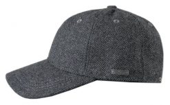 Jesienno Zimowa Czapka z Daszkiem, z Wełną, Jodełka - Pako Jeans - Stalowa. Szare czapki z daszkiem Pako Jeans, na zimę, bez wzorów, z jeansu. Za 59.00 zł.