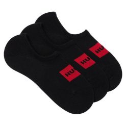 Skarpety krótkie HUGO. Czarne skarpety Hugo, bez wzorów. Za 79.99 zł.