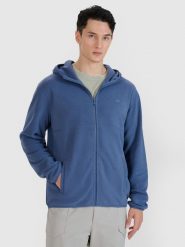 4F Polar regular z kapturem męski - granatowy S. Niebieskie bluzy z polaru 4F, na zimę, m, bez wzorów, z dzianiny, z kapturem. Za 169.99 zł.
