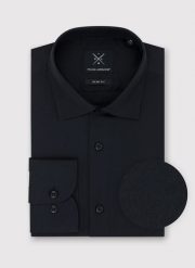 PAKO LORENTE – Czarna bawełniana koszula męska. Czarne koszule Pako Lorente, m, bez wzorów, z bawełny, bez kołnierzyka, bez ramiączek. Za 129.99 zł.