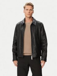 HUGO Kurtka skórzana Liro 50568644 Czarny Regular Fit. Czarne kurtki Hugo, m, bez wzorów, ze skóry, bez kaptura. Za 2,599.00 zł.