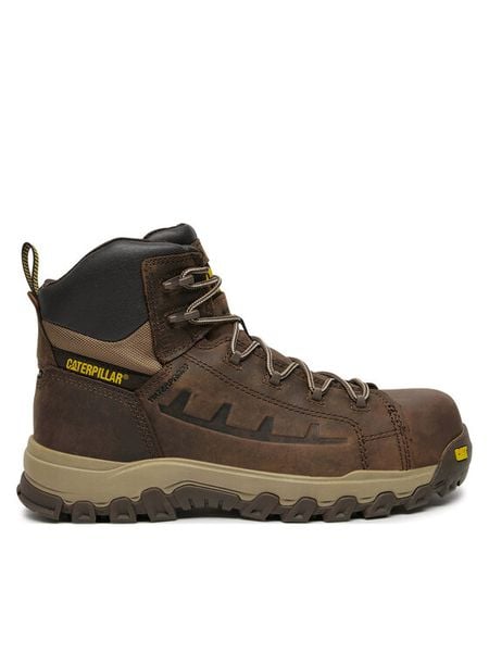 CAT Footwear Trapery Threshold Rebound Wp Nm Ct S7L Hro Fo Sr P726048 Brązowy. Brązowe trapery CAT Footwear, ze skóry, bez zapięcia. Za 529.99 zł.